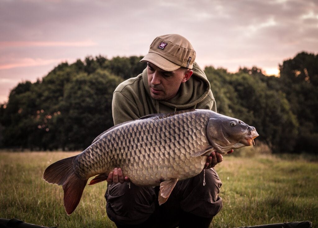 James with a common carp