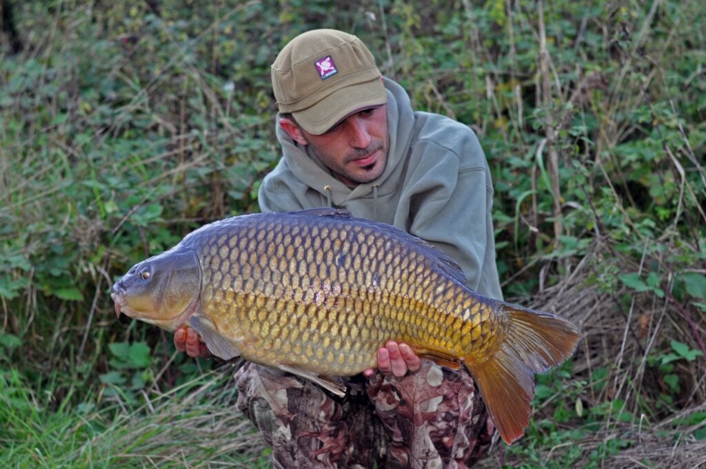 James with a common carp