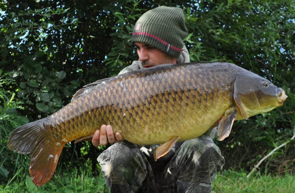 James with a common carp