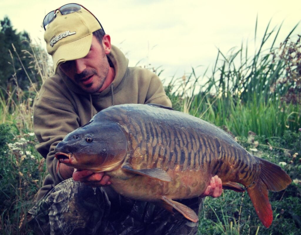 James with a linear mirror carp