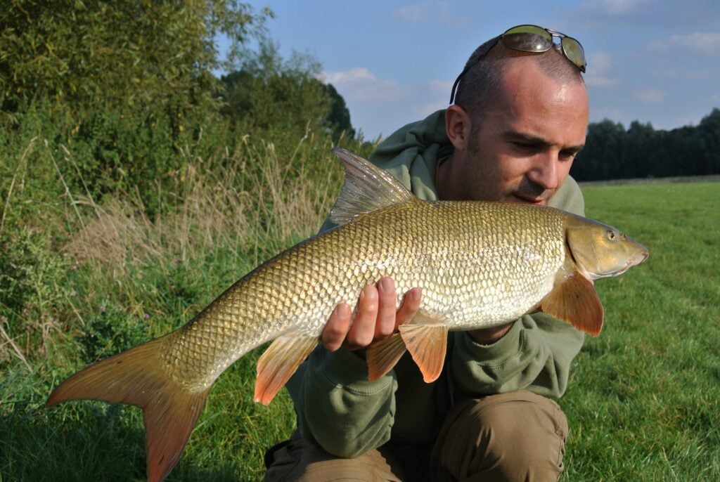 James with a barbel