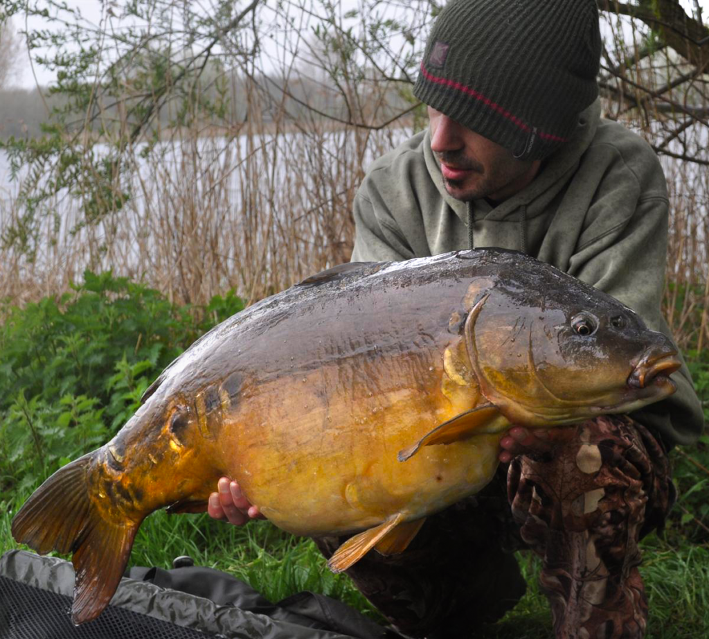 James with a mirror carp