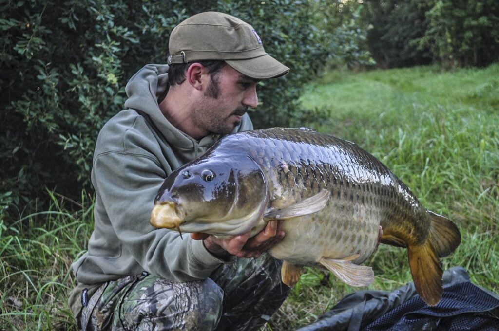 James with a common carp